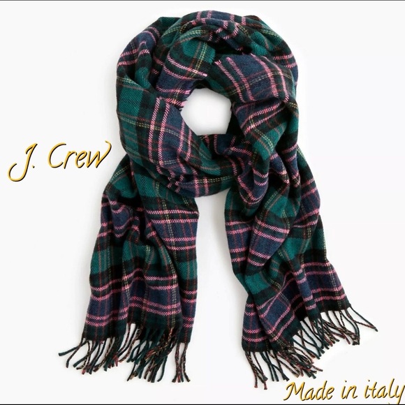 J. Crew Accessories - 🌸NWT J.Crew Women's Tartan Scarf Plaid Wool🌸